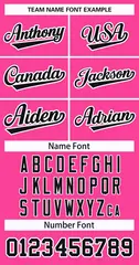 Pink Black-White Classic Style Hockey Jersey 3