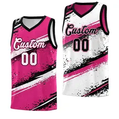 Pink Black White Reversible Basketball Jersey Stellar Strike Series 1