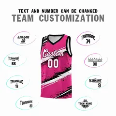 Pink Black White Reversible Basketball Jersey Stellar Strike Series 2