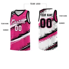 Pink Black White Reversible Basketball Jersey Stellar Strike Series 4