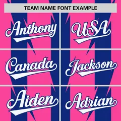 Pink Blade Pattern Raglan Varsity Letterman Baseball Jacket 3