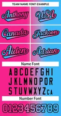 Pink Blue-Black Gradient Fashion Basketball Jersey 3