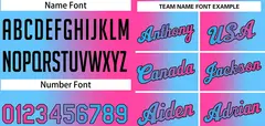 Pink Blue-Black Gradient Fashion Tilted Basketball Jersey 4
