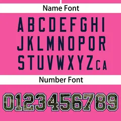 Pink Camo Font Authentic Baseball Jersey 4