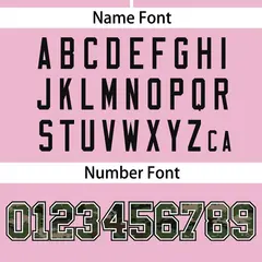 Pink Camo Font Authentic Baseball Jersey 4