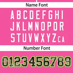 Pink Camo Font Authentic Baseball Jersey 4
