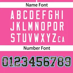 Pink Camo Font Authentic Baseball Jersey 4