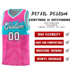 Pink City Silhouette Pattern Basketball Uniform Jersey 2