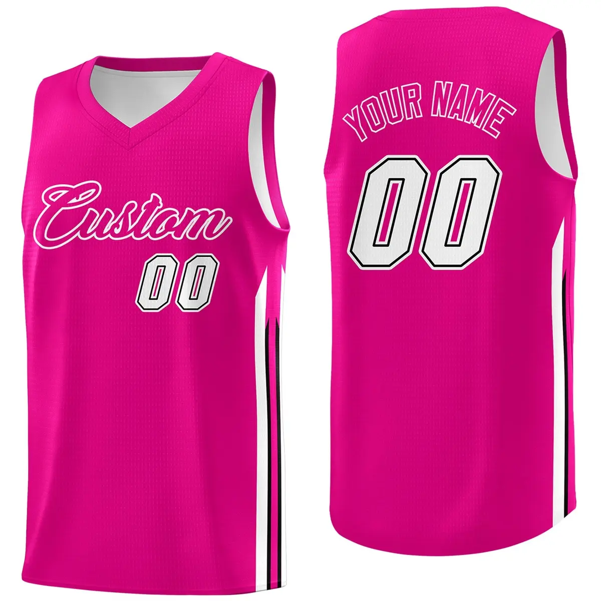 Pink Classic Athletic Basketball Jersey for Men/Boy