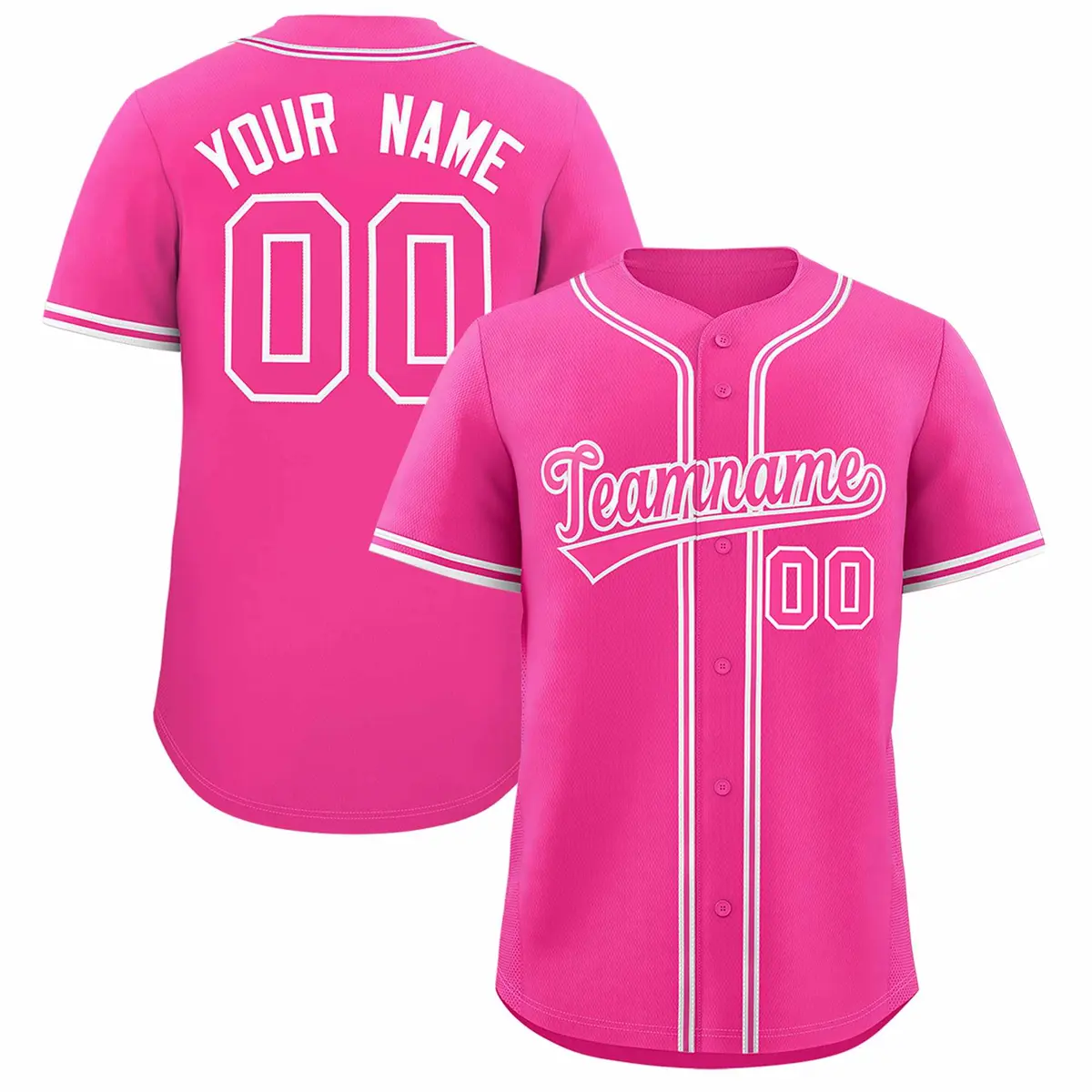 Pink Classic Authentic Baseball Jersey