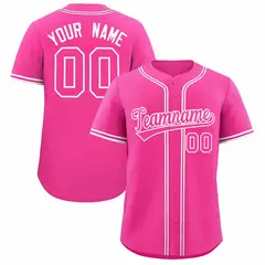 Pink Classic Authentic Baseball Jersey 1