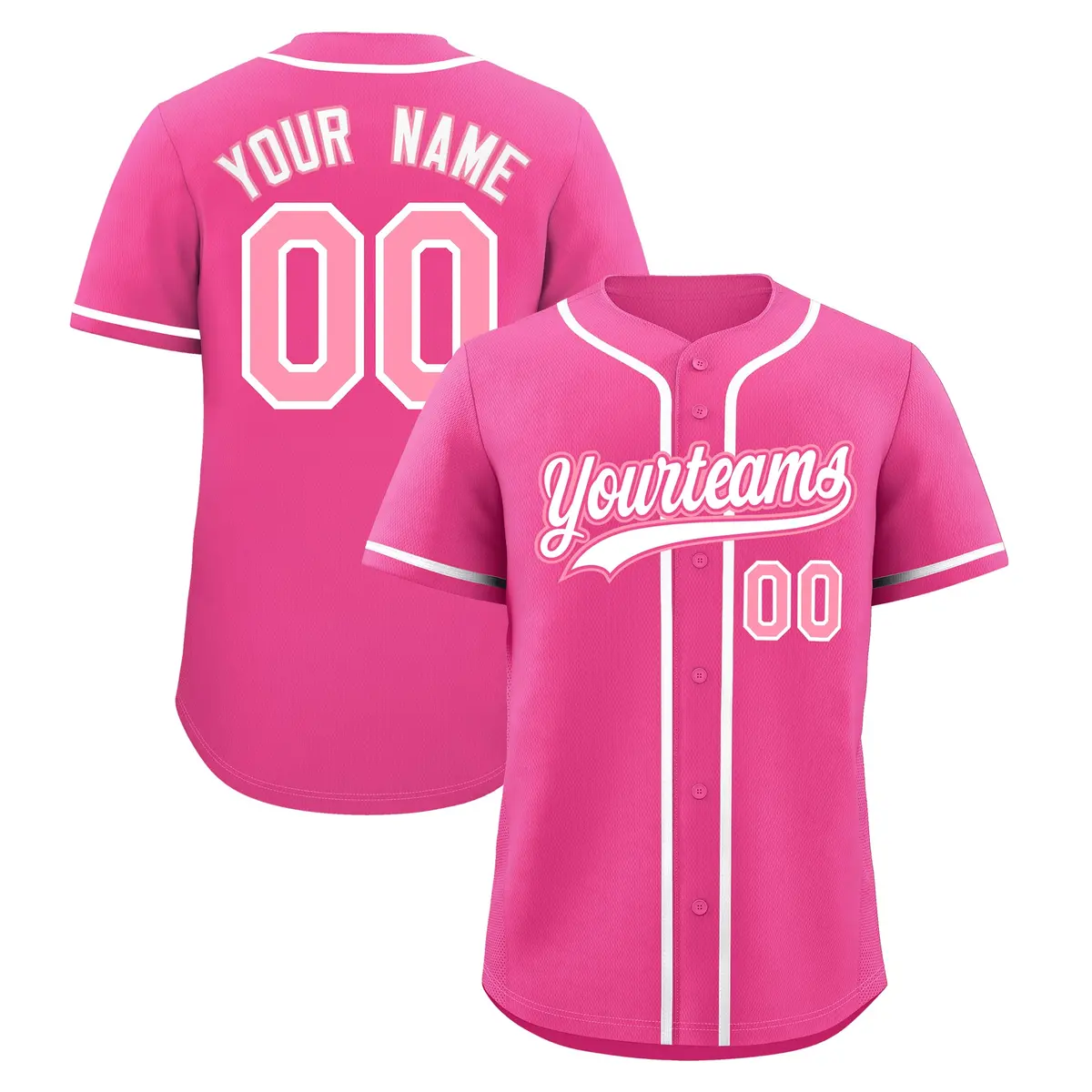 Pink Classic Style Baseball Jersey Sports Uniform