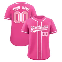 Pink Classic Style Baseball Jersey Stitched Sports Uniform
