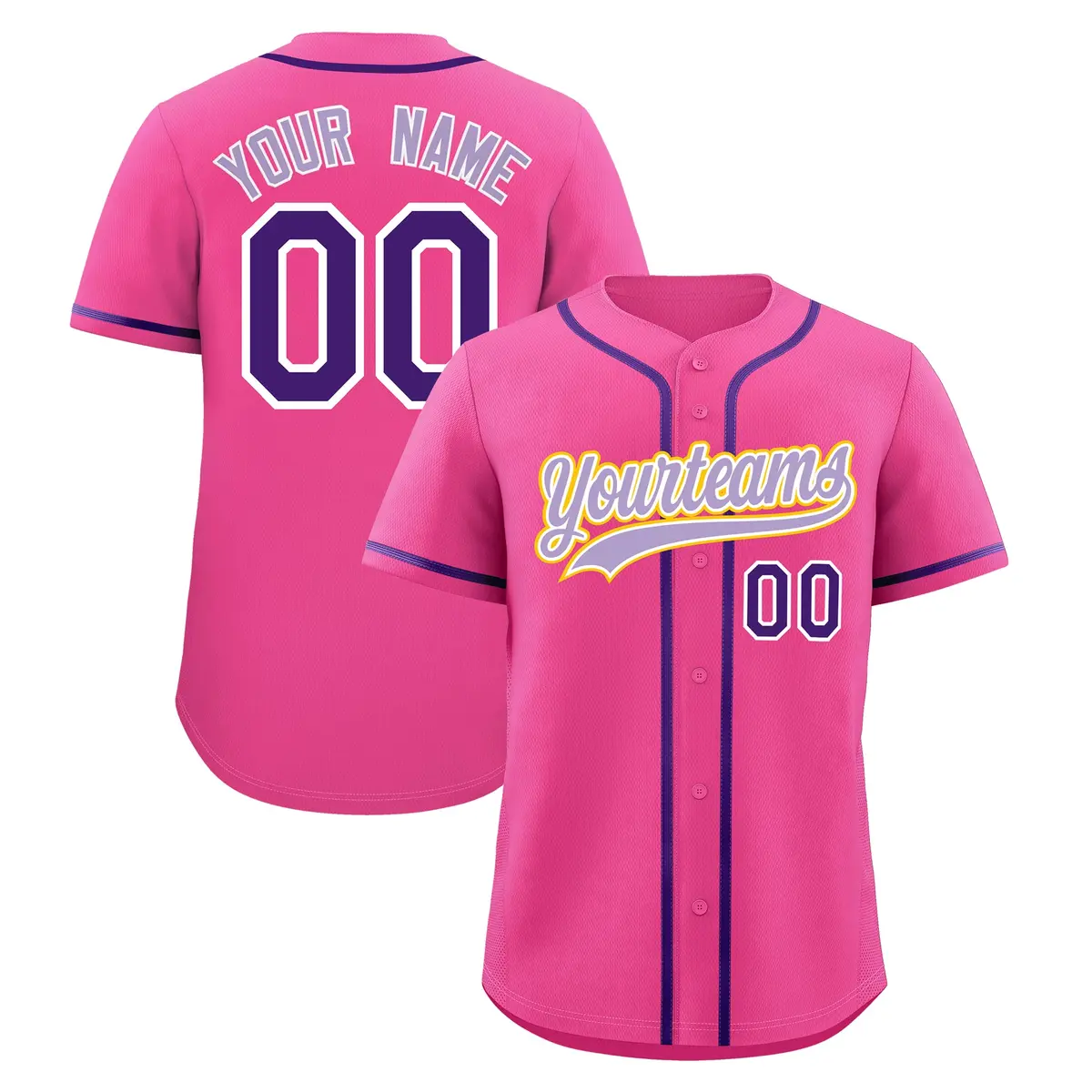 Pink Classic Style Baseball Jersey Sports Uniform