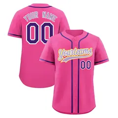 Pink Classic Style Baseball Jersey Sports Uniform 1