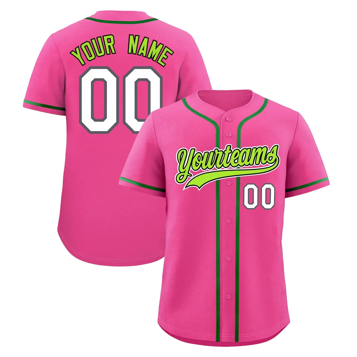 Pink Classic Style Baseball Jersey Sports Uniform