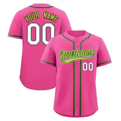 Pink Classic Style Baseball Jersey Sports Uniform 1