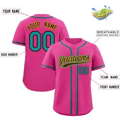 Pink Classic Style Lightweight Baseball Jersey for Teams 2