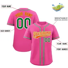 Pink Classic Style Lightweight Baseball Jersey for Teams 2