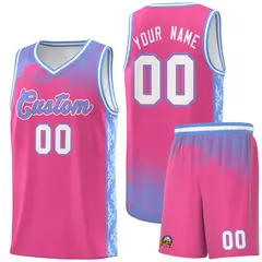 Pink Cloud Pattern Sports Uniform Basketball Jersey