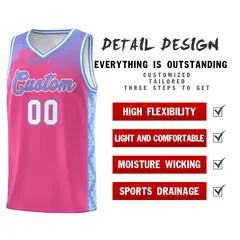 Pink Cloud Pattern Sports Uniform Basketball Jersey 2