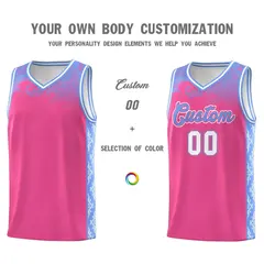 Pink Cloud Pattern Sports Uniform Basketball Jersey 3
