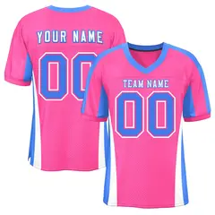Pink Color Block Mesh Authentic Football Jersey 1