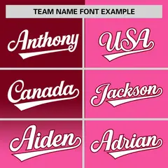 Pink Crimson Half Gradient Authentic Baseball Jersey 3