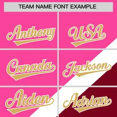Pink Crimson Raglan Full-Snap Letterman Baseball Jacket 3