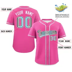 Pink Demiboy Pride Month Classic Authentic Baseball Jersey 2