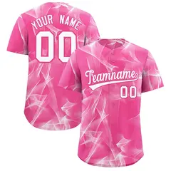 Pink Fumes Graffiti Pattern Authentic Baseball Jersey 1