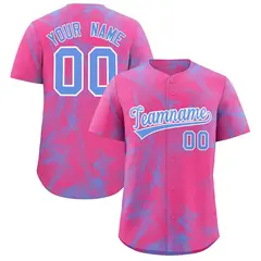 Pink Fumes Graffiti Pattern Authentic Baseball Jersey 1