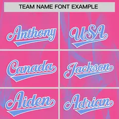 Pink Fumes Graffiti Pattern Authentic Baseball Jersey 3