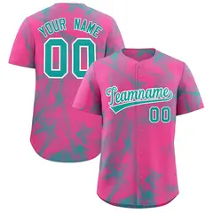 Pink Fumes Graffiti Pattern Authentic Baseball Jersey 1