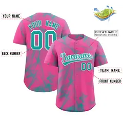 Pink Fumes Graffiti Pattern Authentic Baseball Jersey 2
