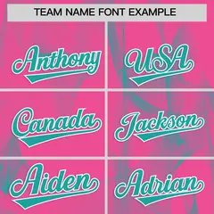 Pink Fumes Graffiti Pattern Authentic Baseball Jersey 3