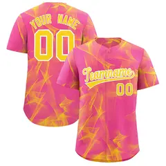 Pink Fumes Graffiti Pattern Authentic Baseball Jersey 1