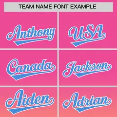 Pink Gold Gradient Full-Snap Fashion Letterman Jacket 3