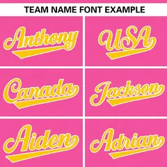 Pink Gold Gradient Ribbed Authentic Baseball Jersey 3