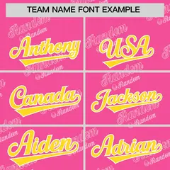 Pink Gold Graffiti Full Button Baseball Jersey 3