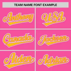 Pink Gold Half Stripe Authentic Baseball Jersey 3