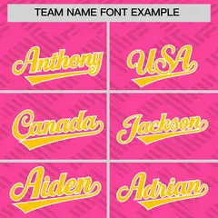 Pink Gold L Pattern Raglan Full-Snap Varsity Letterman Jacket 3