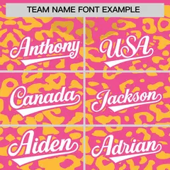 Pink Gold Leopard Print Baseball Jersey 3