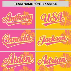 Pink Gold Split Flower Graffiti Authentic Baseball Jersey 3