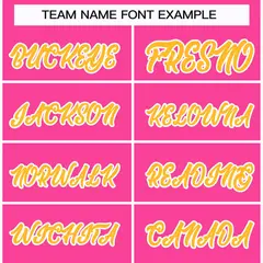 Pink Gold-White Classic Style Hockey Jersey 3