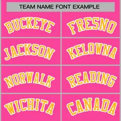 Pink Gold-White Classic Varsity Full-Snap Letterman Jacket 5