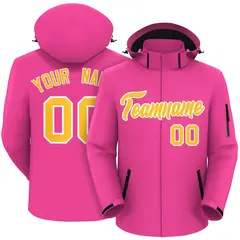 Pink Gold-White Classic Waterproof Jacket
