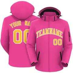 Pink Gold-White Classic Waterproof Jacket 1