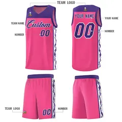 Pink Graffiti Side Pattern Basketball Jersey 5