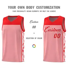Pink Graffiti Side Pattern Basketball Jersey 3